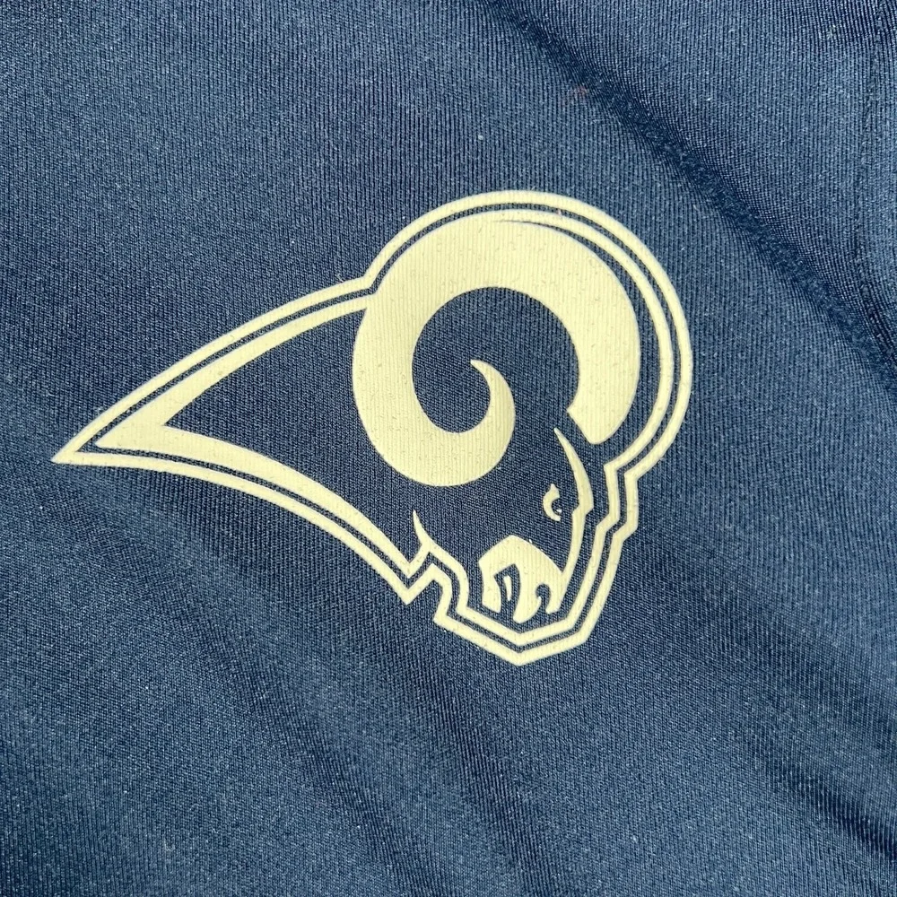 Los Angeles Rams Polo Shirt Mens Medium Blue Short Sleeve Nike NFL Football